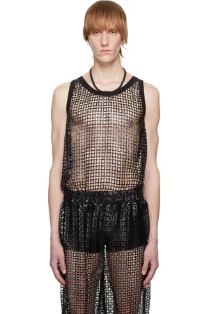 Feng Chen Wang Débardeur noir à paillettes