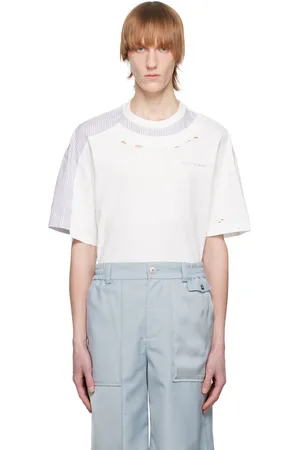 Feng Chen Wang T-shirt blanc à effet usé