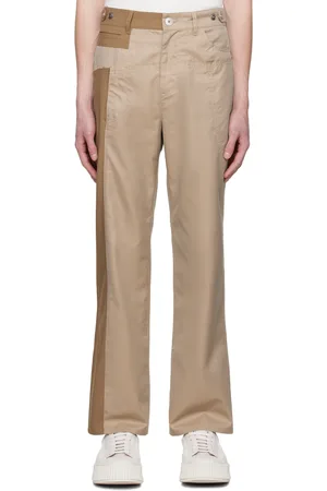 Feng Chen Wang Pantalon kaki à panneaux