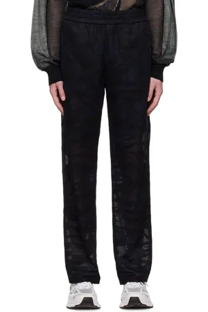 Feng Chen Wang Pantalon noir à motif camouflage