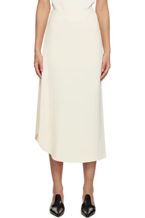 Totême Jupe midi drapée Circle beige