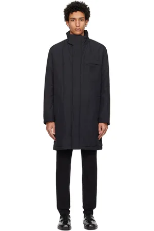 HUGO BOSS Manteau étagé noir