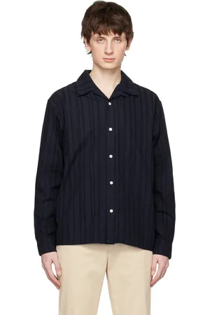 Norse projects Chemise Carsten bleu marine à rayures