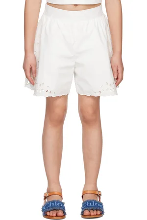 Chloé Enfant | Short blanc à bords festonnés