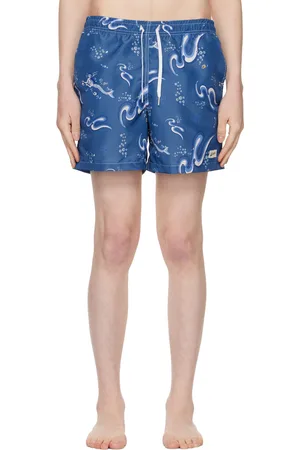 Bather Maillot de bain bleu à motif graphique