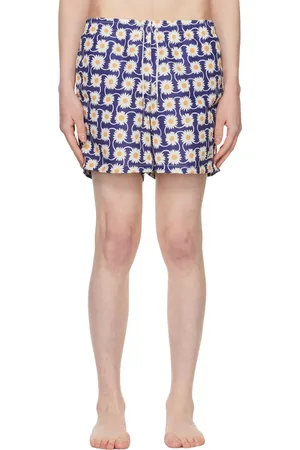 Bather Maillot de bain blanc cassé et bleu marine à motif fleuri
