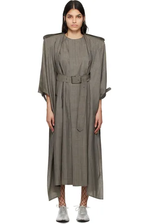 JUNYA WATANABE Trench gris à motif Princes-de-Galles