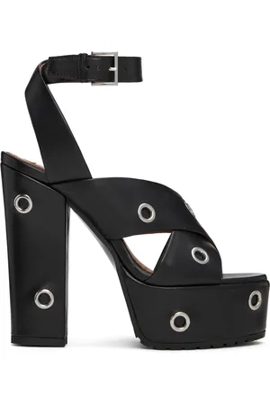 Alaïa Sandales noires à plateforme et à œillets