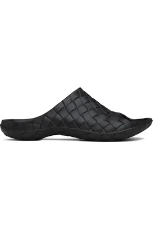 Bottega Veneta Sandales noires à motif intreccio