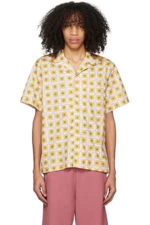 Bather Chemise jaune à motif fleuri