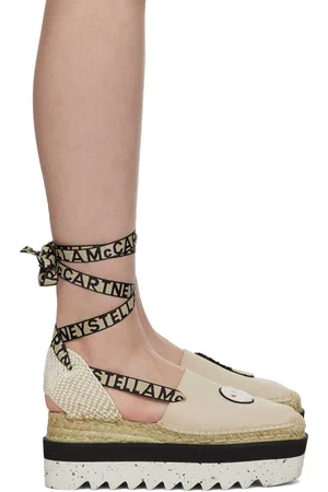 Stella McCartney Espadrilles Gaia beiges à appliqués graphiques