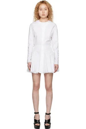 Alaïa Robe courte de style robe de patinage blanche