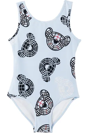 Burberry Enfant | Maillot de bain une pièce bleu à motif Thomas Bear