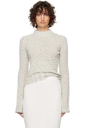 Acne Studios Pull gris à col cheminée