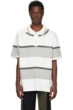 Feng Chen Wang Polo déconstruit blanc et gris
