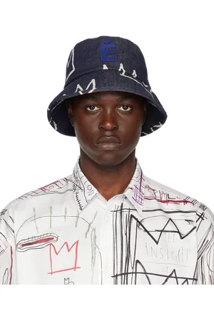 Etudes Chapeau bob Training indigo à couronne à motif