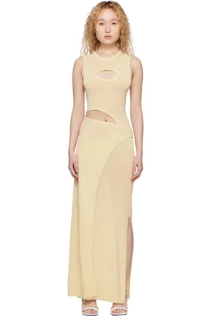 AYA MUSE Robe longue Marmo blanc cassé