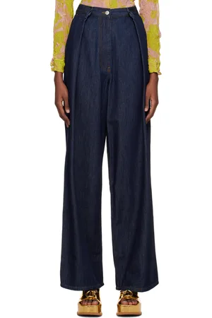 DRIES VAN NOTEN Jean ample indigo