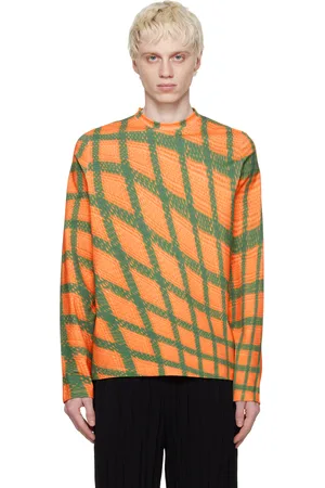 Bianca Saunders T-shirt à manches longues Tarone orange et vert