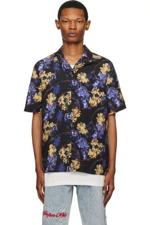 KSUBI Chemise noire à motif fleuri