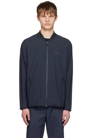 HUGO BOSS Blouson bleu marine à glissière