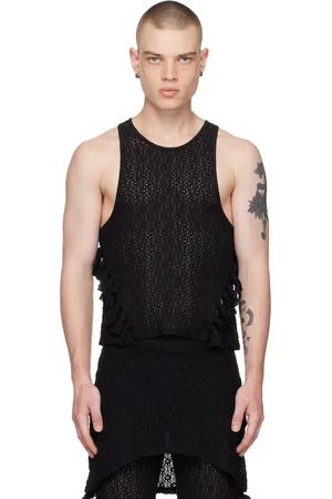 ECKHAUS LATTA Débardeur noir à nœuds