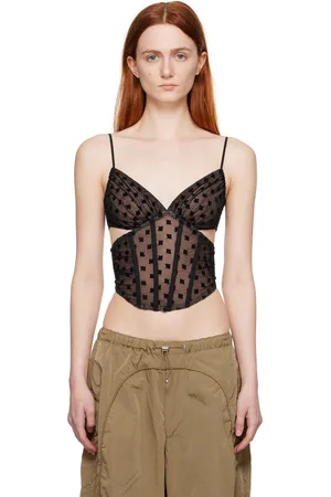 MISBHV Corset noir à monogrammes