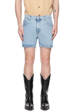 Ernest W. Baker Short bleu en denim à effet délavé