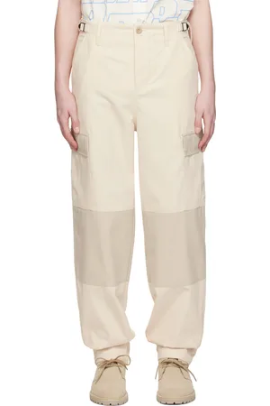 Drôle de Monsieur Pantalon cargo blanc cassé à panneaux