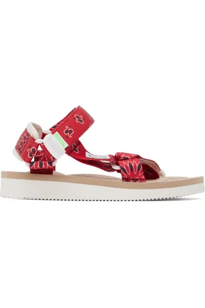 SUICOKE Sandales DEPA-Cab-PT05 rouge et beige
