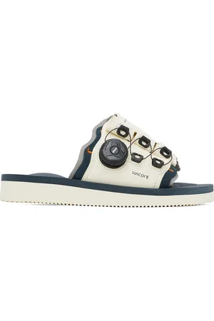 SUICOKE Sandales LETA-ab blanc cassé et bleu marine