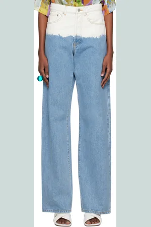 DRIES VAN NOTEN Jean Peyton bleu exclusif à SSENSE