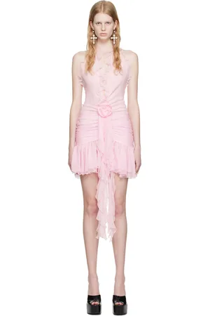 BLUMARINE Robe courte rose à appliqué graphique