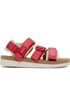 SUICOKE Sandales KISEE-V rouge et blanc cassé