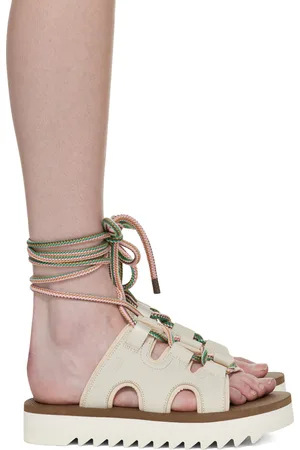 SUICOKE Sandales RAY-ab blanc cassé et brun