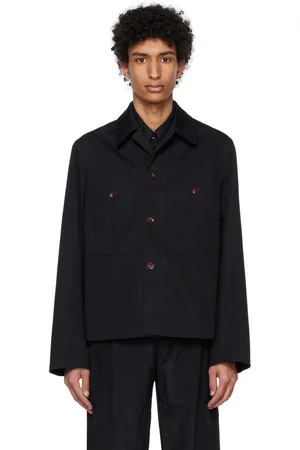 LEMAIRE Blouson noir à col transformable