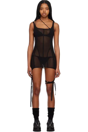 Hyein Seo Robe courte transparente noire