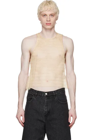 ECKHAUS LATTA Débardeur jaune en filet