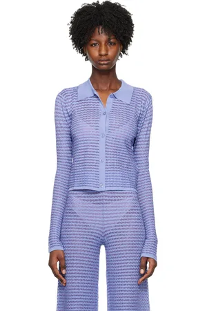 REMAIN Birger Christensen Cardigan mauve à boutons