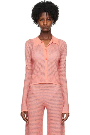 REMAIN Birger Christensen Cardigan orange à boutons
