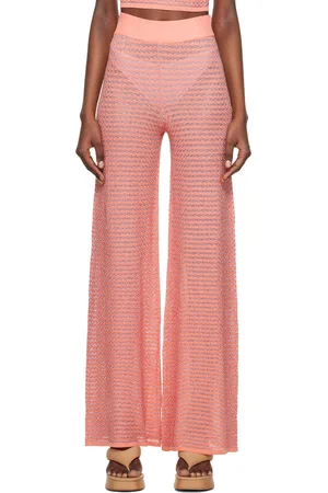 REMAIN Birger Christensen Pantalon de détente orange à rayures