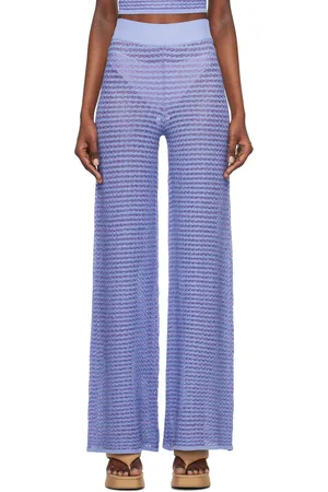 REMAIN Birger Christensen Pantalon de détente mauve à rayures