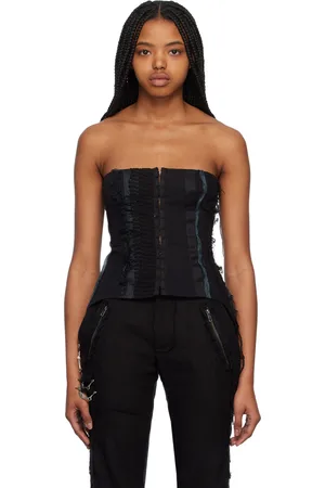 Hyein Seo Camisole noire à patchwork