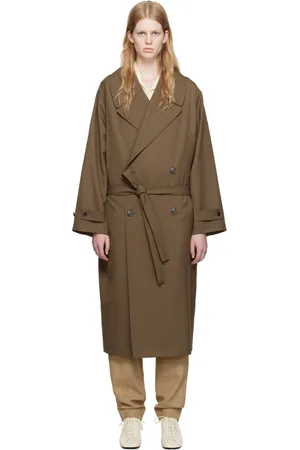 LEMAIRE Trench brun à double boutonnage