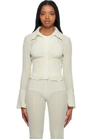 Yuzefi Chemise blanc cassé à fronces