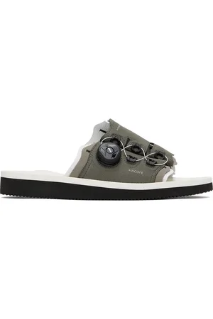 SUICOKE Sandales LETA-ab gris et blanc