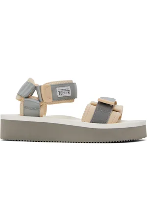 SUICOKE Sandales CEL-PO gris et blanc