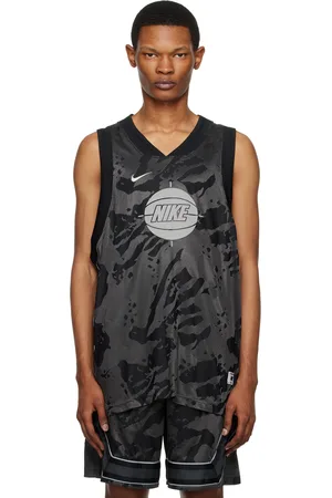 Nike Débardeur noir et gris à logo brodé