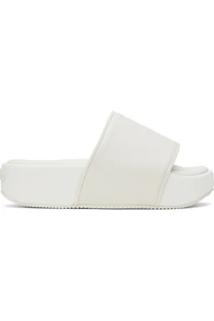 Y-3 Sandales à enfiler coussinées blanc cassé à plateforme
