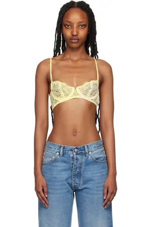 Maison Margiela Soutien-gorge festonné jaune